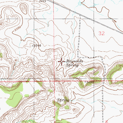 Topographic Map of Reynolds Spring, MT