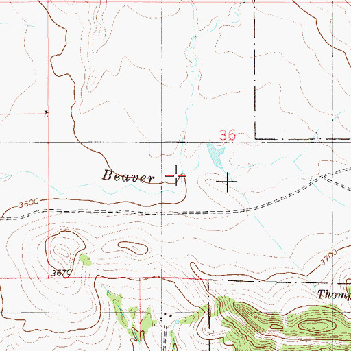 Topographic Map of Smith Creek, MT