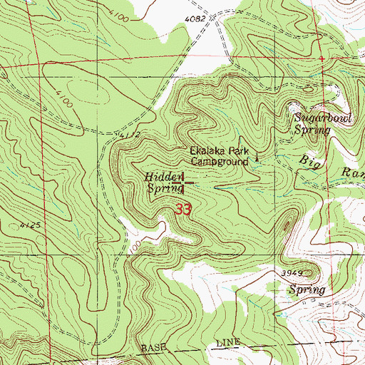 Topographic Map of Hidden Spring, MT