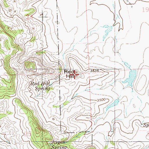 Topographic Map of Red Hill, MT