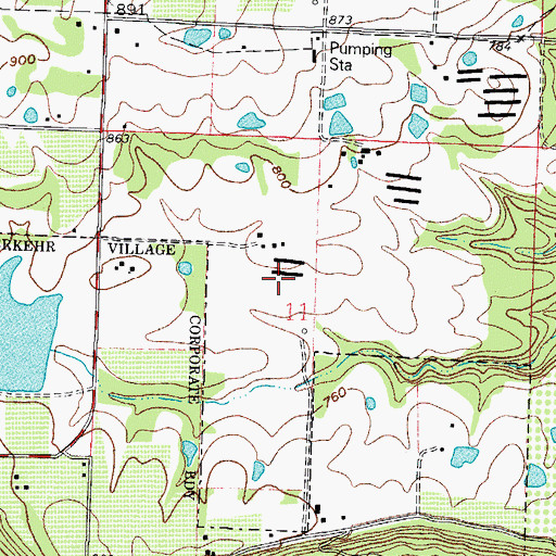 Topographic Map of Swiss Family Vineyards Reservoir, AR