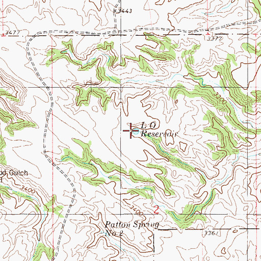 Topographic Map of L O Reservoir, MT