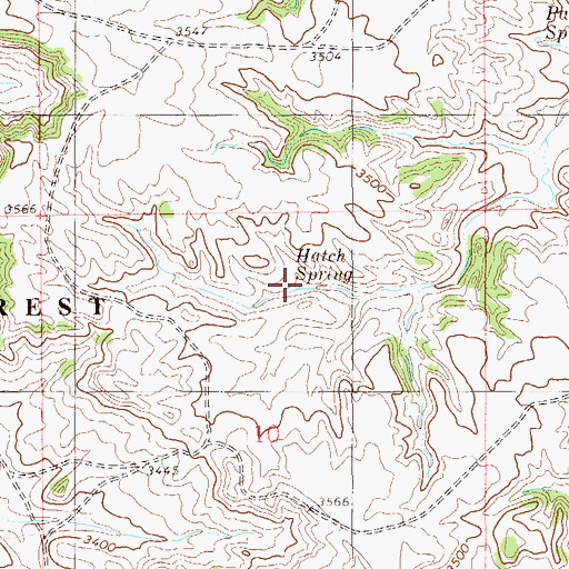 Topographic Map of Hatch Spring, MT
