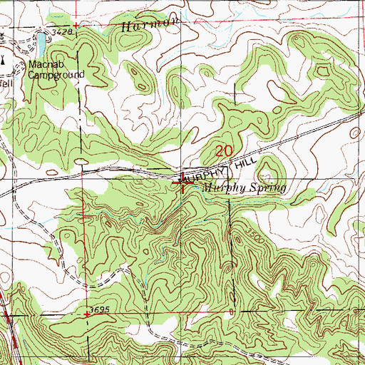 Topographic Map of Murphy Spring, MT
