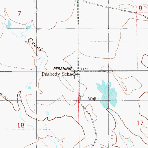 Topographic Map of Peabody School (historical), MT