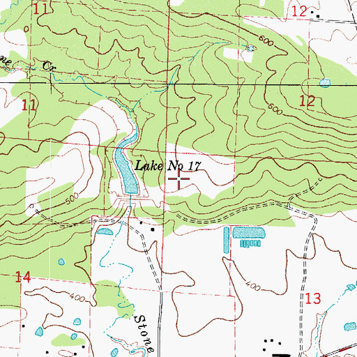Topographic Map of Sixmile Creek Site 17 Dam, AR