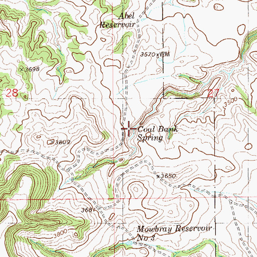 Topographic Map of Coal Bank Spring, MT