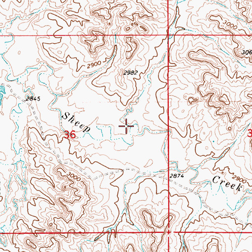Topographic Map of Foundation Draw, MT