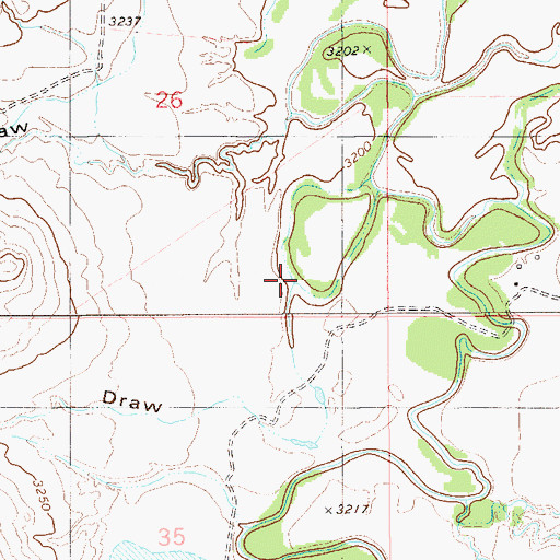 Topographic Map of Horsetrack Draw, MT