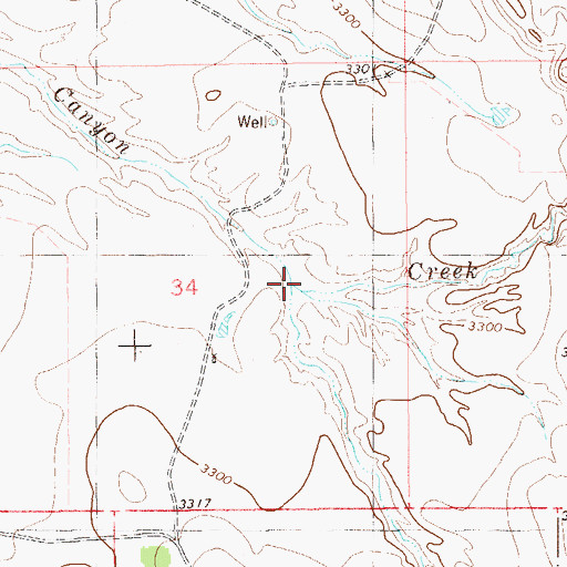 Topographic Map of Devils Canyon, MT