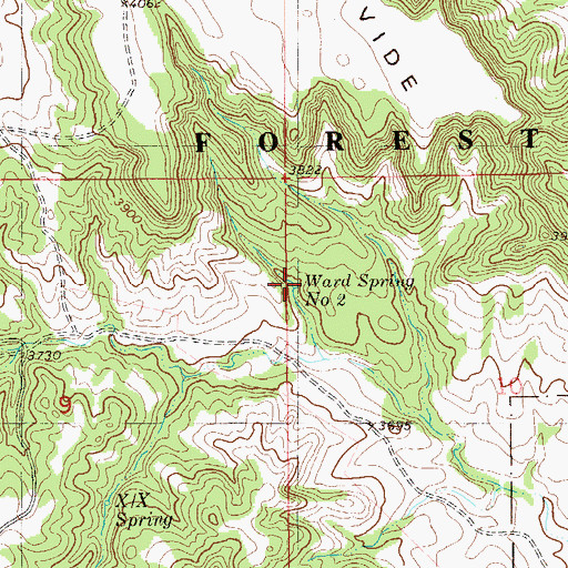 Topographic Map of Ward Spring Number 2, MT
