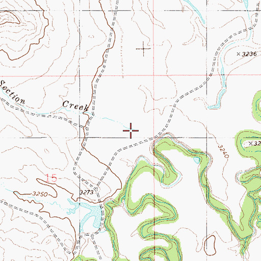 Topographic Map of School Section Creek, MT
