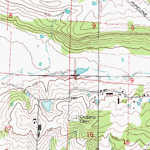 Topographic Map of Sixmile Creek Site 18 Dam, AR
