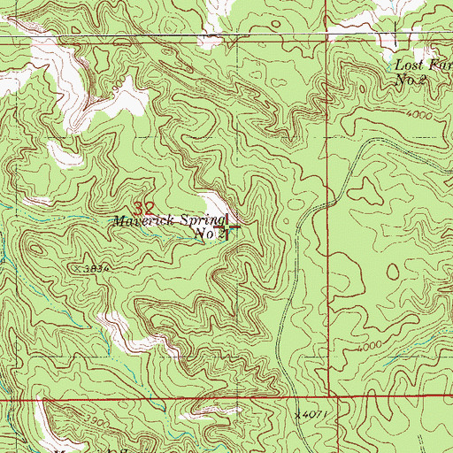 Topographic Map of Maverick Spring Number 2, MT