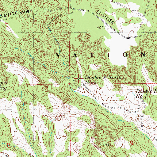 Topographic Map of Double F Spring Number 2, MT
