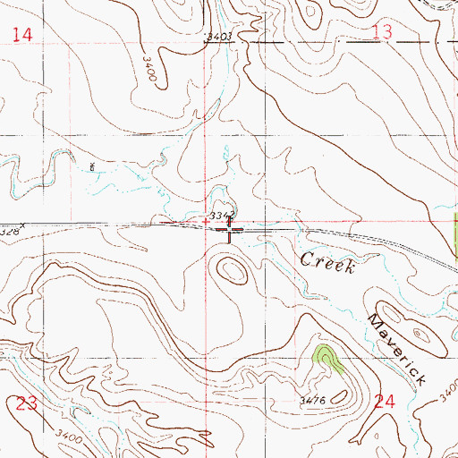 Topographic Map of Maverick Gulch, MT