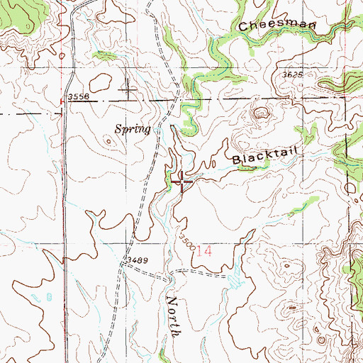 Topographic Map of Blacktail Draw, MT