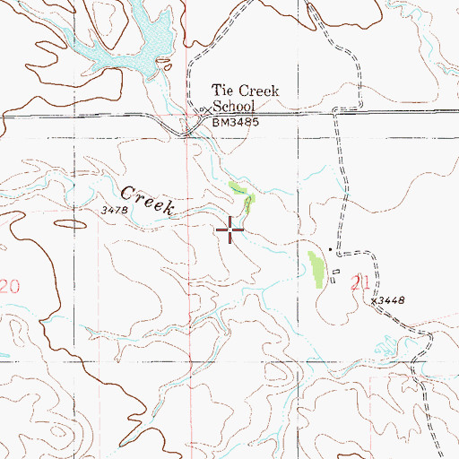 Topographic Map of Gergen Creek, MT