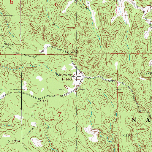Topographic Map of Blocker Field, MT