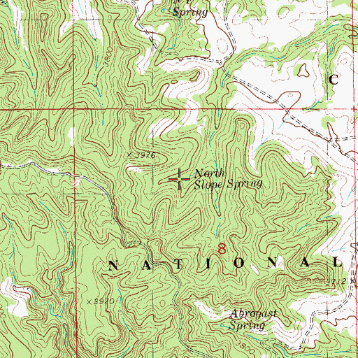 Topographic Map of North Slope Spring, MT