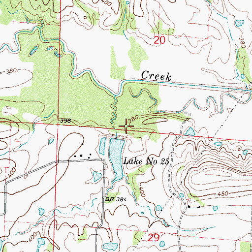 Topographic Map of Sixmile Creek Site 25 Dam, AR