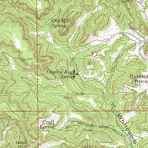Topographic Map of Capitol Rock Spring, MT