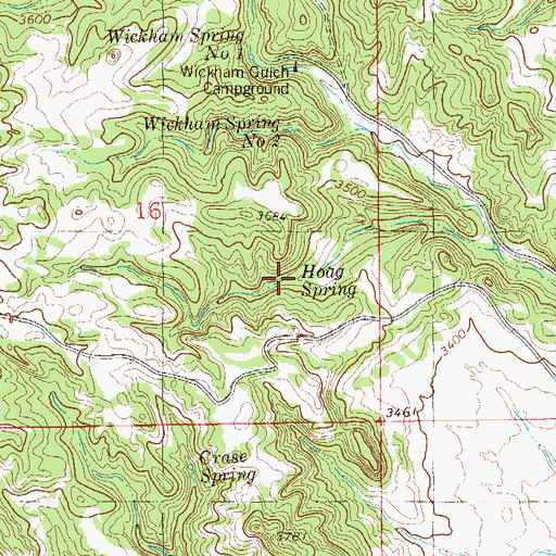Topographic Map of Hoag Spring, MT