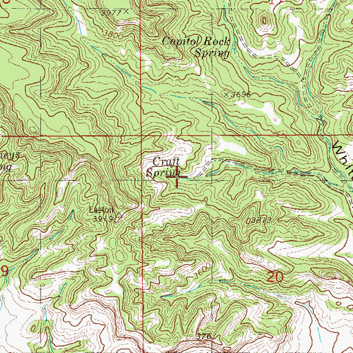 Topographic Map of Craft Spring, MT