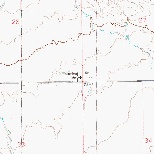 Topographic Map of Plainview School (historical), MT