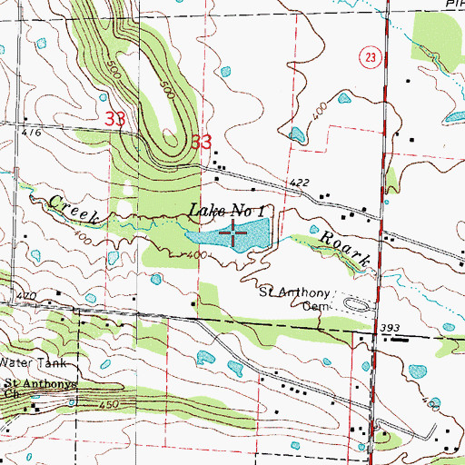 Topographic Map of Lake Number One, AR