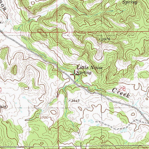 Topographic Map of Little Noise Spring, MT
