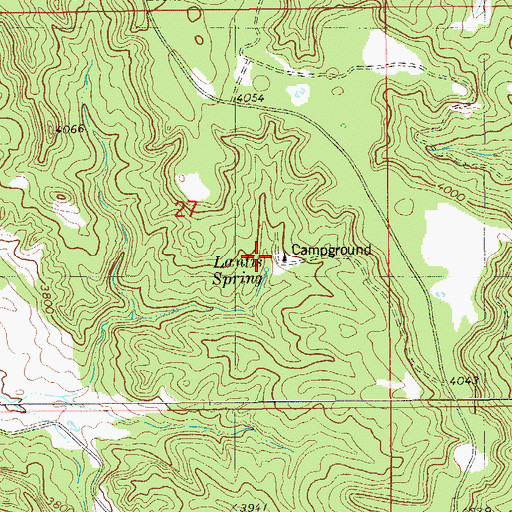 Topographic Map of Lantis Spring, MT