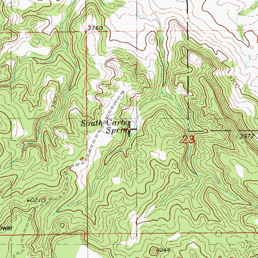 Topographic Map of South Carter Spring, MT