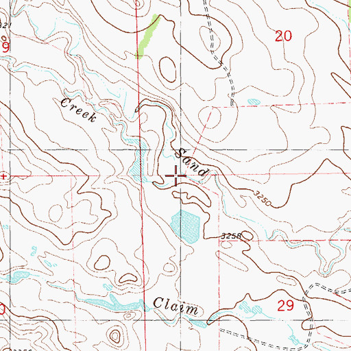 Topographic Map of Bull Creek, MT