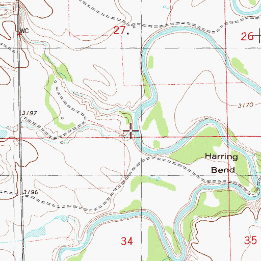 Topographic Map of Claim Creek, MT