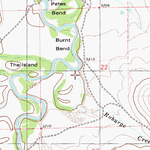 Topographic Map of Roburge Creek, MT