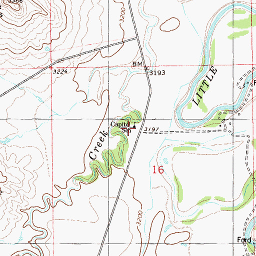 Topographic Map of Capitol School (historical), MT