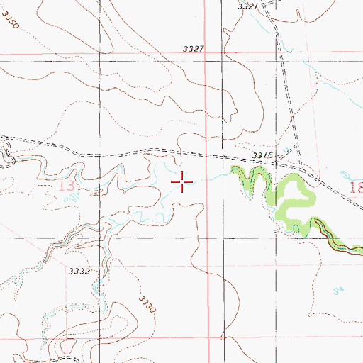 Topographic Map of Lone Tree Creek, MT