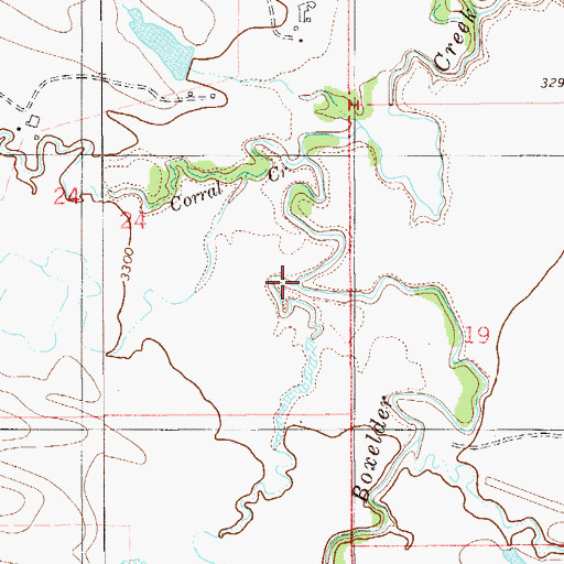 Topographic Map of Sherril Creek, MT