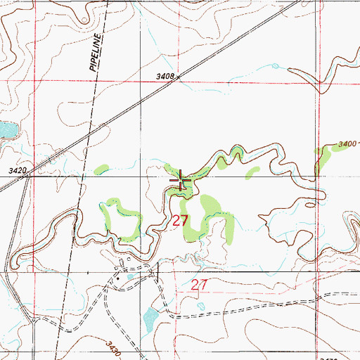 Topographic Map of Aldrich Draw, MT