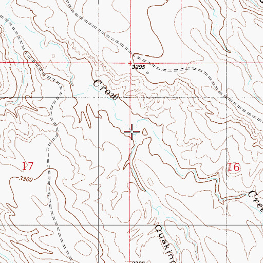 Topographic Map of Quaking Aspen Draw, MT