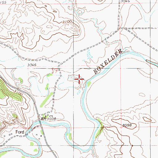 Topographic Map of Coal Creek, MT