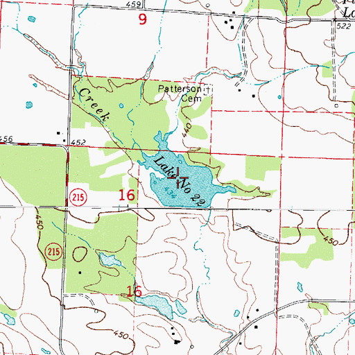 Topographic Map of Lake Number Twentytwo, AR