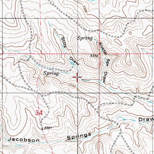Topographic Map of Stilts Draw, MT