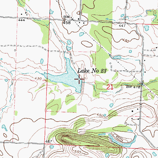 Topographic Map of Sixmile Creek Site 23 Dam, AR