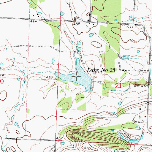 Topographic Map of Lake Number Twentythree, AR