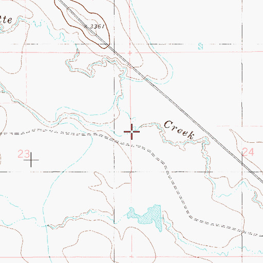Topographic Map of Hamilton Creek, MT