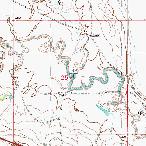 Topographic Map of Long Draw, MT