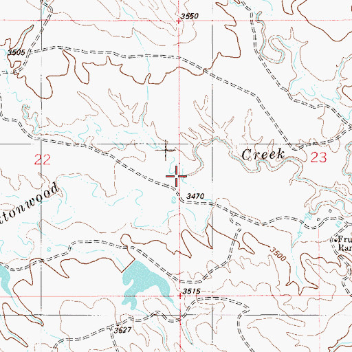 Topographic Map of Middle Creek, MT