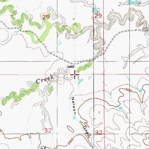 Topographic Map of Nelson Draw, MT